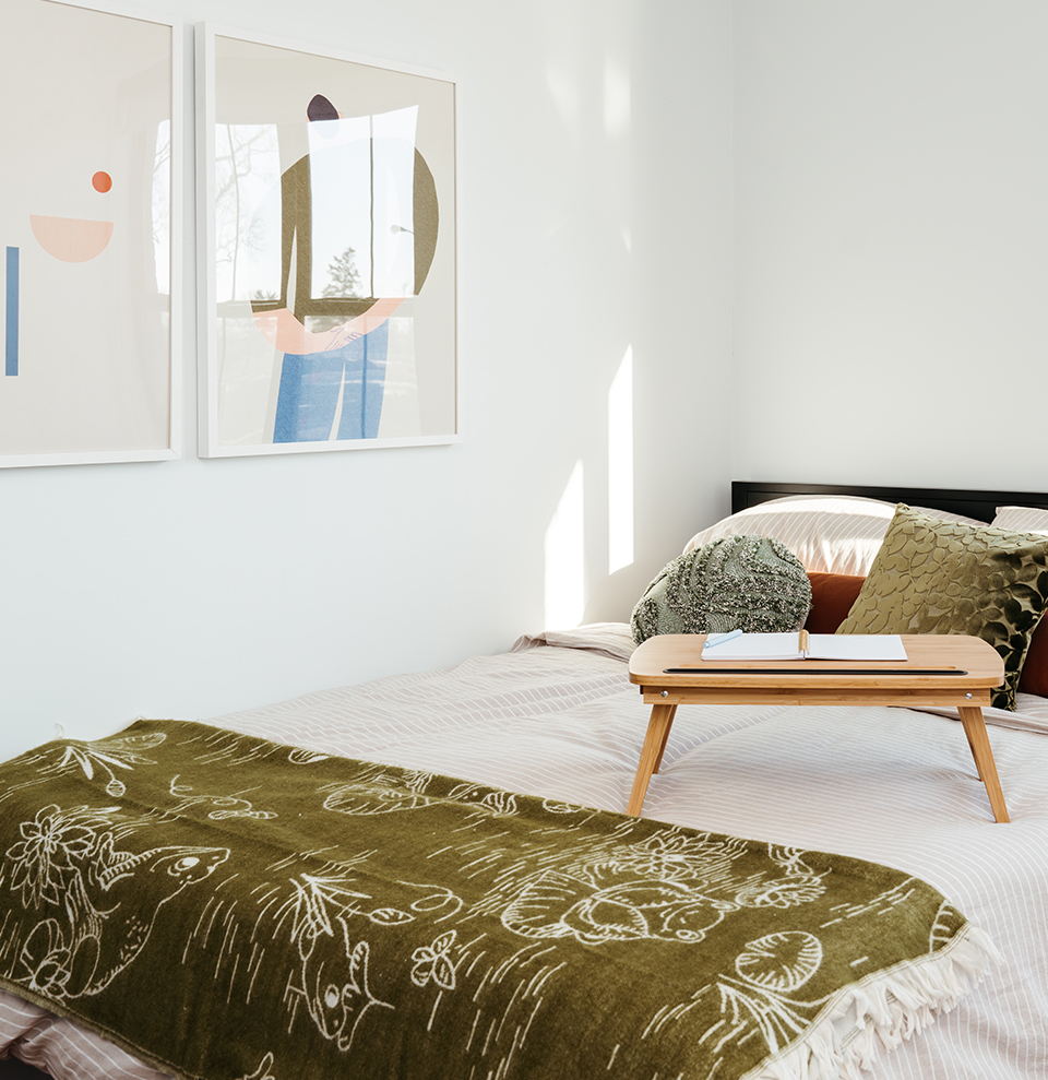furnished bedroom