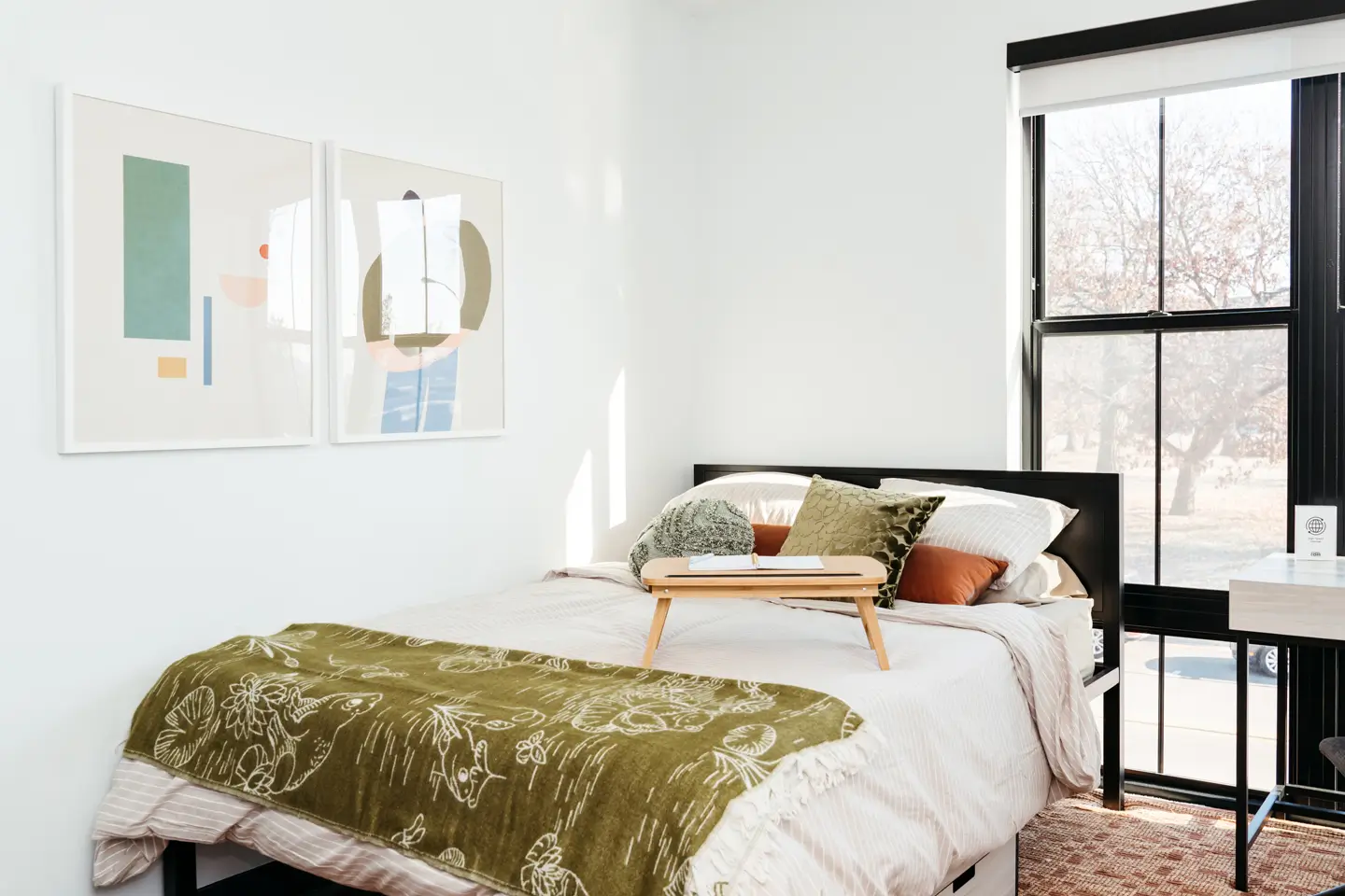 furnished apartment bedroom